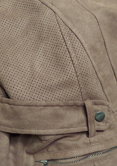 Chico's Kinsley vegan suede jacket tan brownish stylish design xxl sz4 - Picture 2 of 7